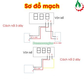 Vôn kế DC 3V-30V 0.56 inch màn hình LED (Đồng hồ đo vôn)