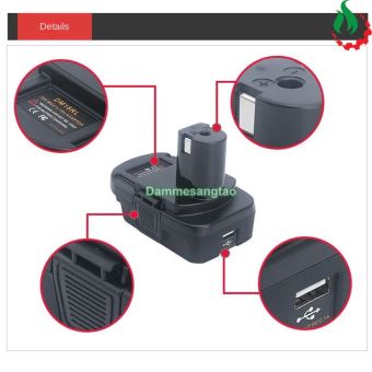 Đế chuyển pin Dewalt Milwaukee 18V sang máy Ryobi 18V (DM18RL)