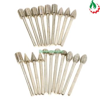 Đầu mài kim cương 3mm (Bộ 20 đầu)