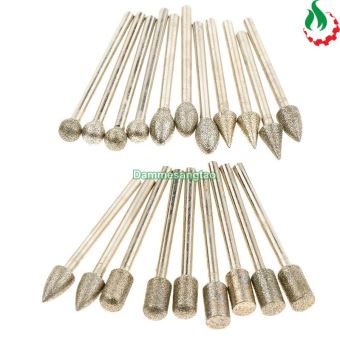 Đầu mài kim cương 3mm (Bộ 20 đầu)