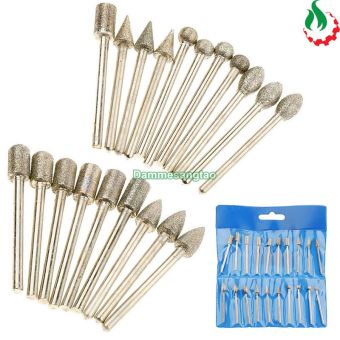 Đầu mài kim cương 3mm (Bộ 20 đầu)