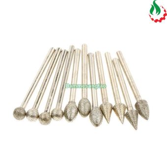 Đầu mài kim cương 3mm (Bộ 20 đầu)