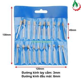Đầu mài kim cương 3mm (Bộ 20 đầu)