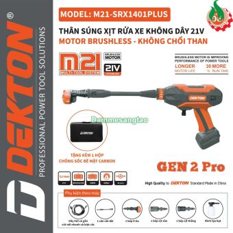 Máy rửa xe pin 21V Dekton M21-SRX1401BL
