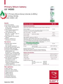Pin nuôi nguồn PLC AA LS14500 3.6V 2600mah (Li-socl2)