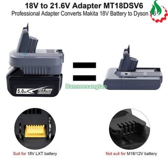 Đế chuyển Pin Mikita 18V sang máy Dyson 18V (MT18DSV6)
