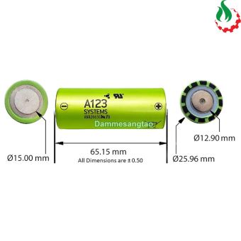 Cell pin tháo khối 26650 A123 ANR26650M18 LiFePo4 3.2V
