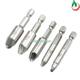 Mũi vặn vít gãy 6-12mm tháo ốc vít gãy Chuôi lục giác (Bộ 5 mũi)