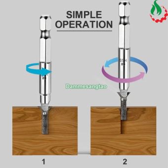 Mũi vặn vít gãy 6-12mm tháo ốc vít gãy Chuôi lục giác (Bộ 5 mũi)