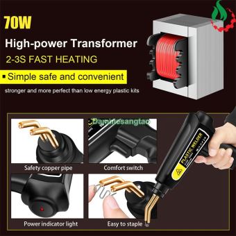 Máy hàn nhựa ô tô xe máy đa năng 70W 220V XC-70B (Tặng kèm phụ kiện 200 ghim)