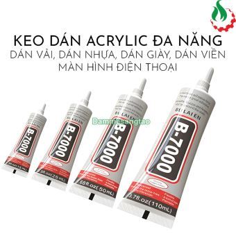 Keo dán B7000 trong suốt siêu dính dán điện thoại, trang sức, đồ thủ công