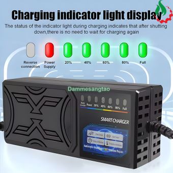 Sạc xe điện 48V dùng cho bình Acquy chống phù bình có hiển thị phần trăm sạc