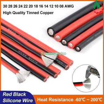 Dây điện chống cháy silicon AWG cao cấp siêu mềm