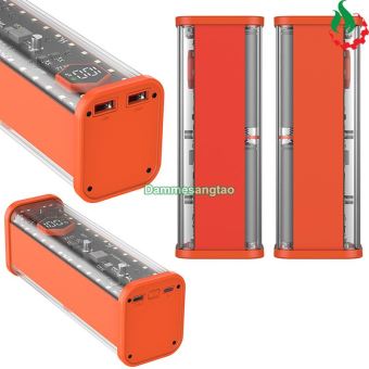 Vỏ box sạc dự phòng 8 cell 21700 có lò xo (BQ-S87PD) sạc nhanh 22.5W (Không có pin)