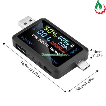 Usb Tester điện áp ampe DC4-30V 8A cổng USB và Type C (6527-Q)