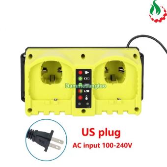 Sạc đôi pin RYOBI 18V (P117) Li-ion nhận mạch zin (OEM)