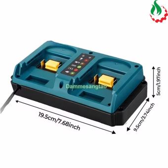 Sạc đôi pin MAKITA 18V (DC18RD) Li-ion nhận mạch zin (OEM)