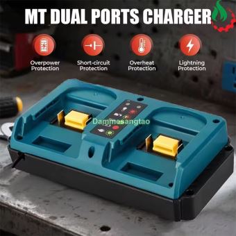 Sạc đôi pin MAKITA 18V (DC18RD) Li-ion nhận mạch zin (OEM)