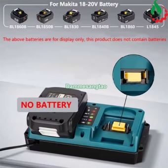 Sạc đôi pin MAKITA 18V (DC18RD) Li-ion nhận mạch zin (OEM)