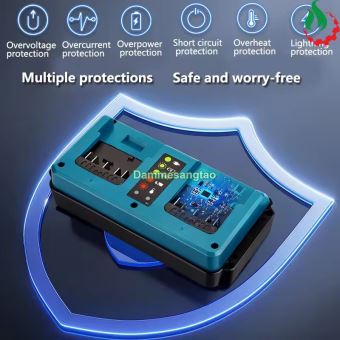 Sạc đôi pin BOSCH 18V (GAX1418V-02) Li-ion nhận mạch zin (OEM)