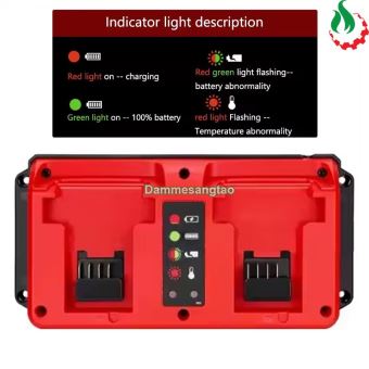 Sạc đôi pin MIL 18V (48-59-1802) Li-ion nhận mạch zin (OEM)