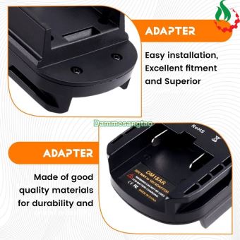 Đế chuyển pin DEWALT MILWAUKEE 18V sang máy AEG RIDGID 18V (DM18AR)