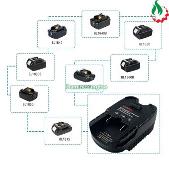 Đế chuyển Pin MAKITA 18V sang máy AEG RIDGID 18V (MT18AR)
