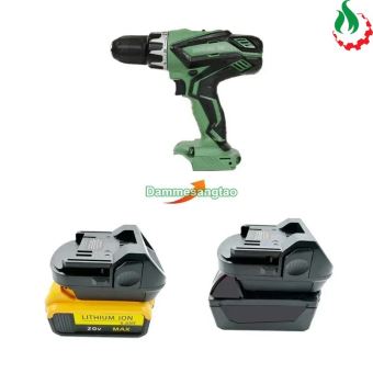 Đế chuyển pin DEWALT MILWAUKEE 18V sang máy HITACHI HIKOKI 18V (DM18HK)