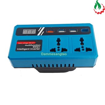 Đế chuyển pin 18V-21V sang 220V và USB sạc nhanh PD25W (Chân Pin Makita Mẫu 2)