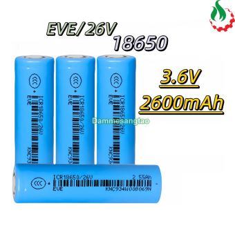 Cell pin 18650 EVE Li-ion 3.7V 2600mAh 3C - Xả 7.5A