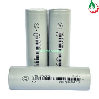 Cell pin 21700 EVE 50E Li-ion 3.7V 5000mah 3C - Xả 15A (Có chữ EVE)