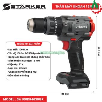 Máy khoan pin 21V STARKER SK-100DR4830GR 100N.m