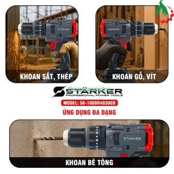 Máy khoan pin 21V STARKER SK-100DR4830GR 100N.m