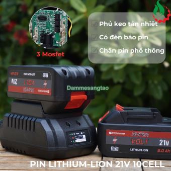 Máy khoan pin 21V STARKER SK-DR1360RED 3 chức năng không chổi than 65N.m