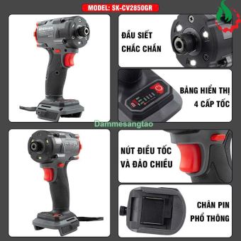 Máy bắn vít pin 21V STARKER SK-CV2850GR không chổi than 280N.m