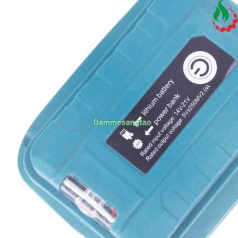 Đế chuyển pin makita 18V sang Usb 5V có đèn LED (Xanh)