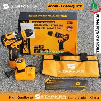 Máy khoan pin 16.8V STARKER SK-904QUICK (2in1) không chổi than 60N.m