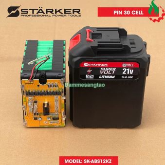 Pin STAKER 21V SK-ABS12KZ 30 cell 15AH chân pin Makita