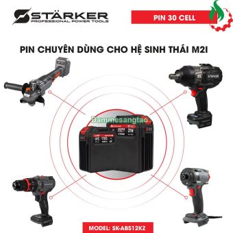 Pin STAKER 21V SK-ABS12KZ 30 cell 15AH chân pin Makita
