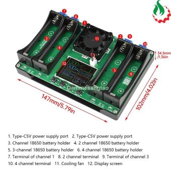 Mạch đo dung lượng pin và công suất 2 pin 18650 XH-M240