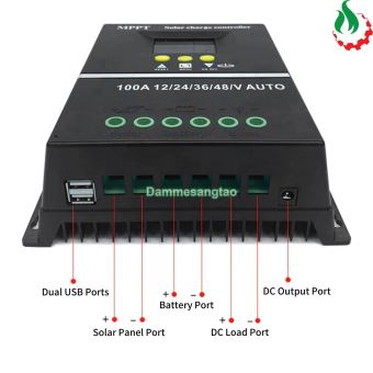 Bộ Điều Khiển Sạc Năng Lượng Mặt Trời MPPT 12V24V36V48V 100A SY10048