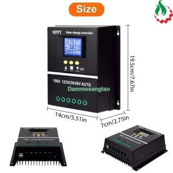 Bộ Điều Khiển Sạc Năng Lượng Mặt Trời MPPT 12V24V36V48V 100A SY10048