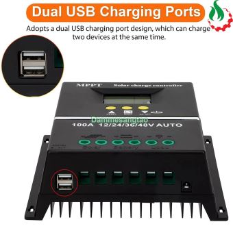 Bộ Điều Khiển Sạc Năng Lượng Mặt Trời MPPT 12V24V36V48V 100A SY10048