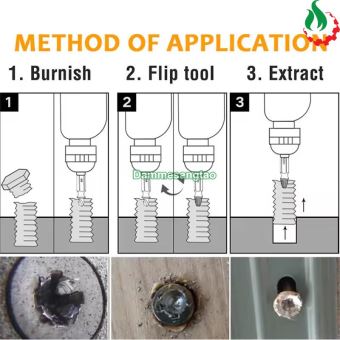 Bộ tháo vít toét đầu 6 mũi hai đầu tháo ốc gãy