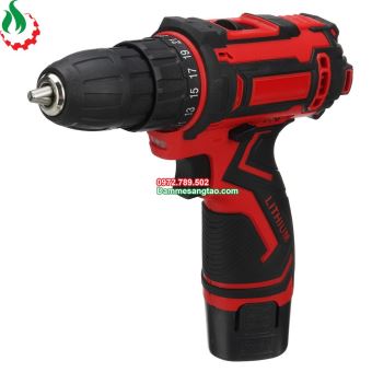 Máy khoan pin 12V 2 cấp tốc độ có đèn báo pin