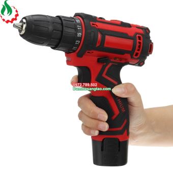 Máy khoan pin 12V 2 cấp tốc độ có đèn báo pin