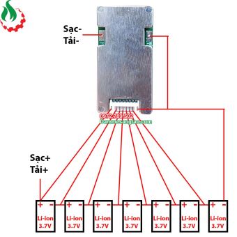 Mạch 7S 29V 30a BW bảo vệ pin li-ion 3.7V (Có dây)
