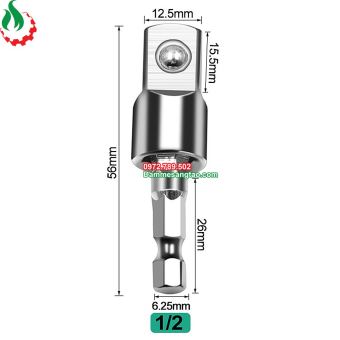 Khớp xoay đa năng lắc léo đầu bulong chuôi lục giác