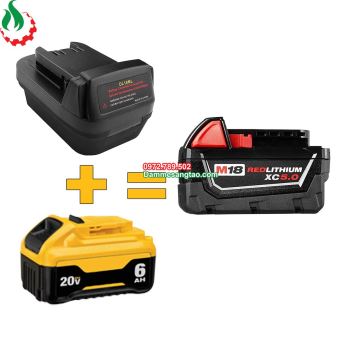 Đế chuyển pin dewalt 18V sang máy mil 18V