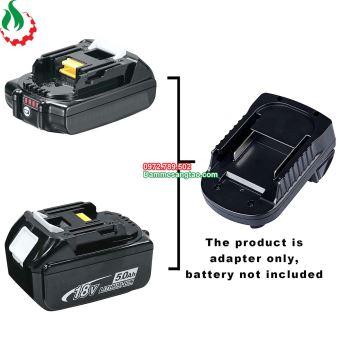 Đế chuyển pin Makita 18V cho máy Milwaukee 18V